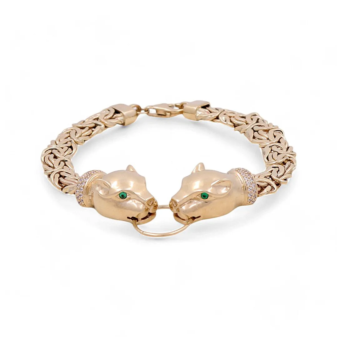 10K Gold Fashion Panther Women's Bracelet