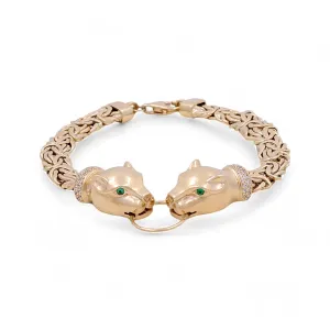 10K Gold Fashion Panther Women's Bracelet