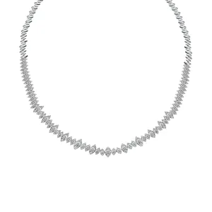 14k White Gold Marquis Necklace