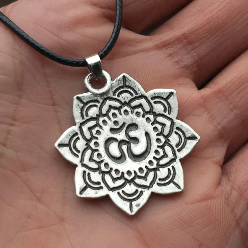 Ancient Norse Viking Lotus Mandala Necklace with Mystical Energy