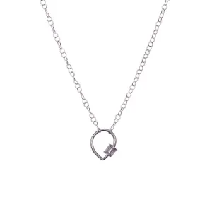 Baguette Quartz Carabiner Necklace