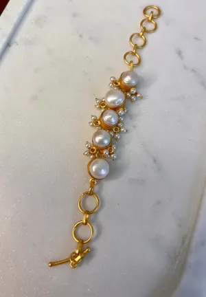 Baroque Pearl cuff bracelet