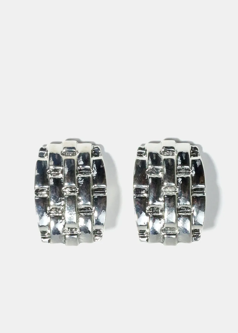 Basket Weave Stud Earrings