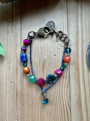 Bejeweled Gems Beaded Bracelet