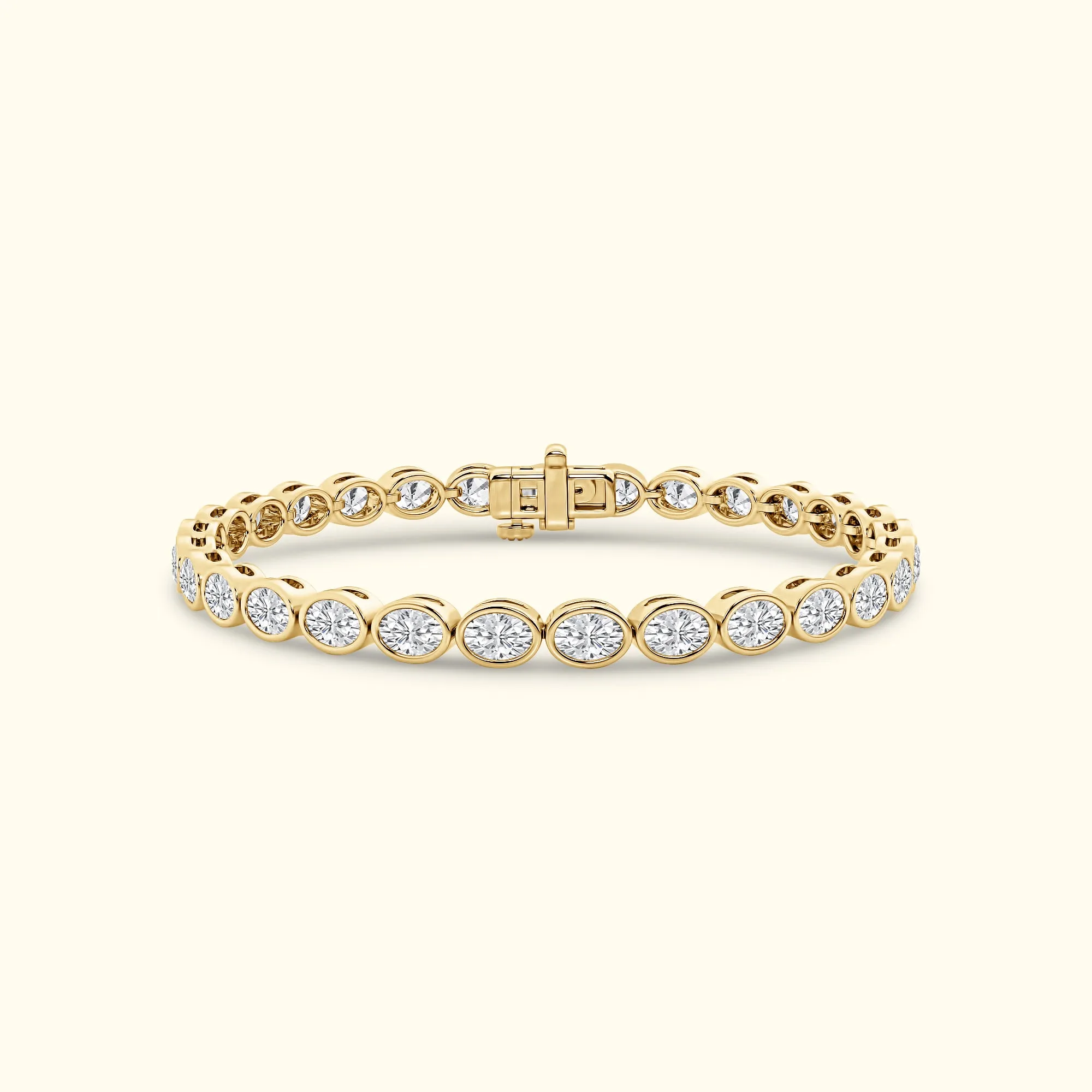 Bezel Set 5.00ct Oval Tennis Bracelet