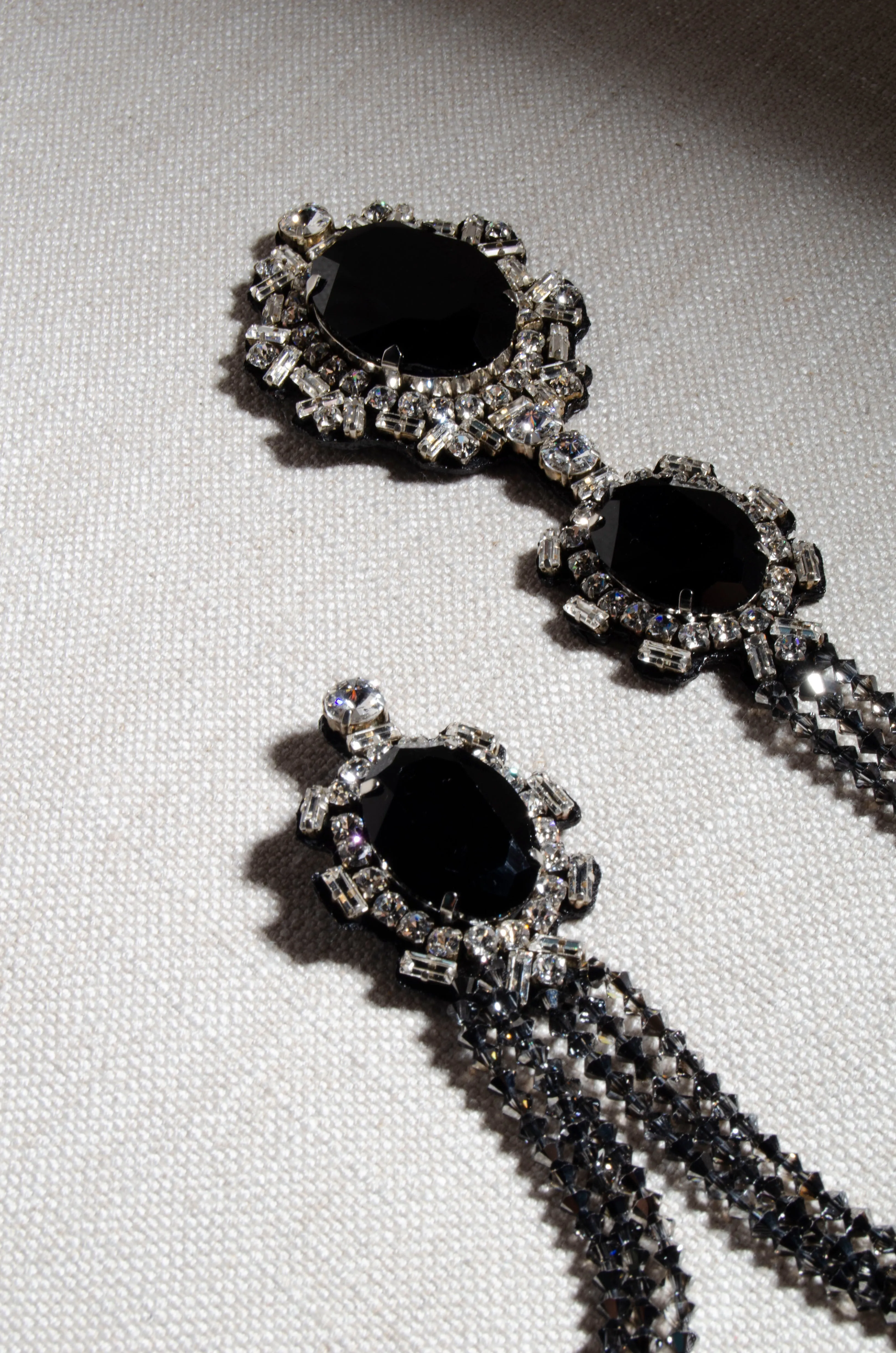 Black Crystal Brooch