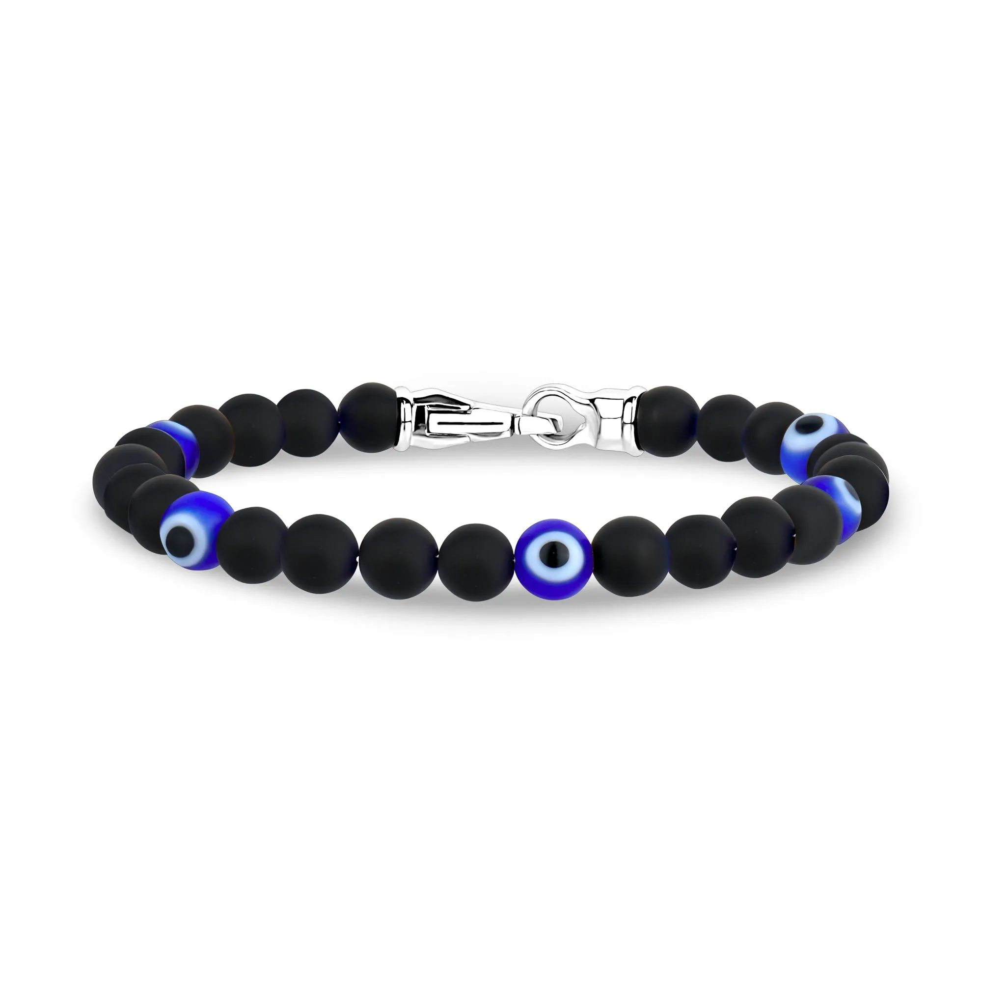 Black Onyx Evil Eye Bracelet | 6MM