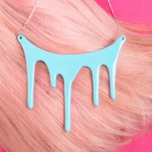 Blue Statement Necklace - Drip