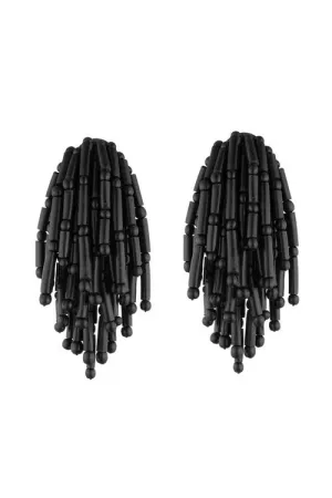 Buffalo Tassel Clip Earrings