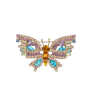 Butterfly Brooch in Aqua / Light Amethyst - Limited Edition of 25