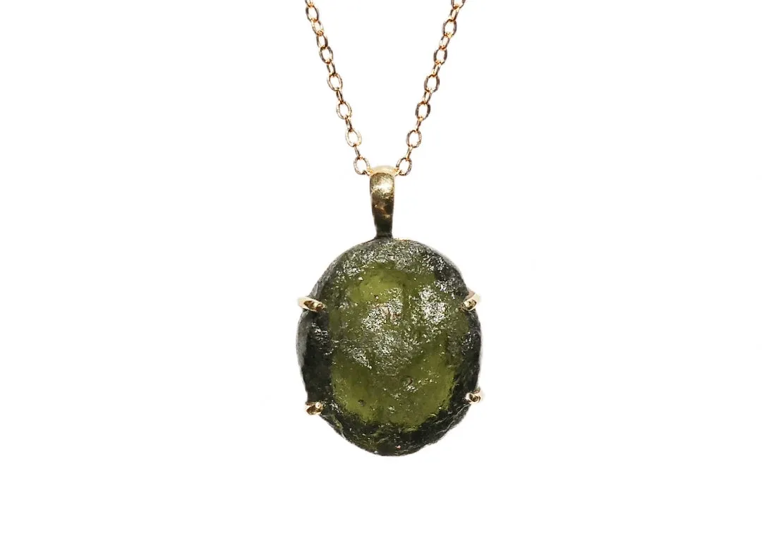 Certified Czech Republic Moldavite Pendant Necklace