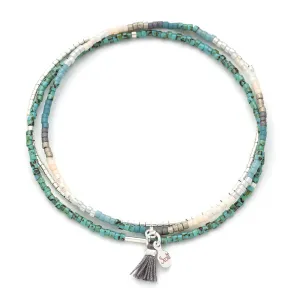 Chromacolor Miyuki Bracelet Trio | Turquoise Multi/Silver