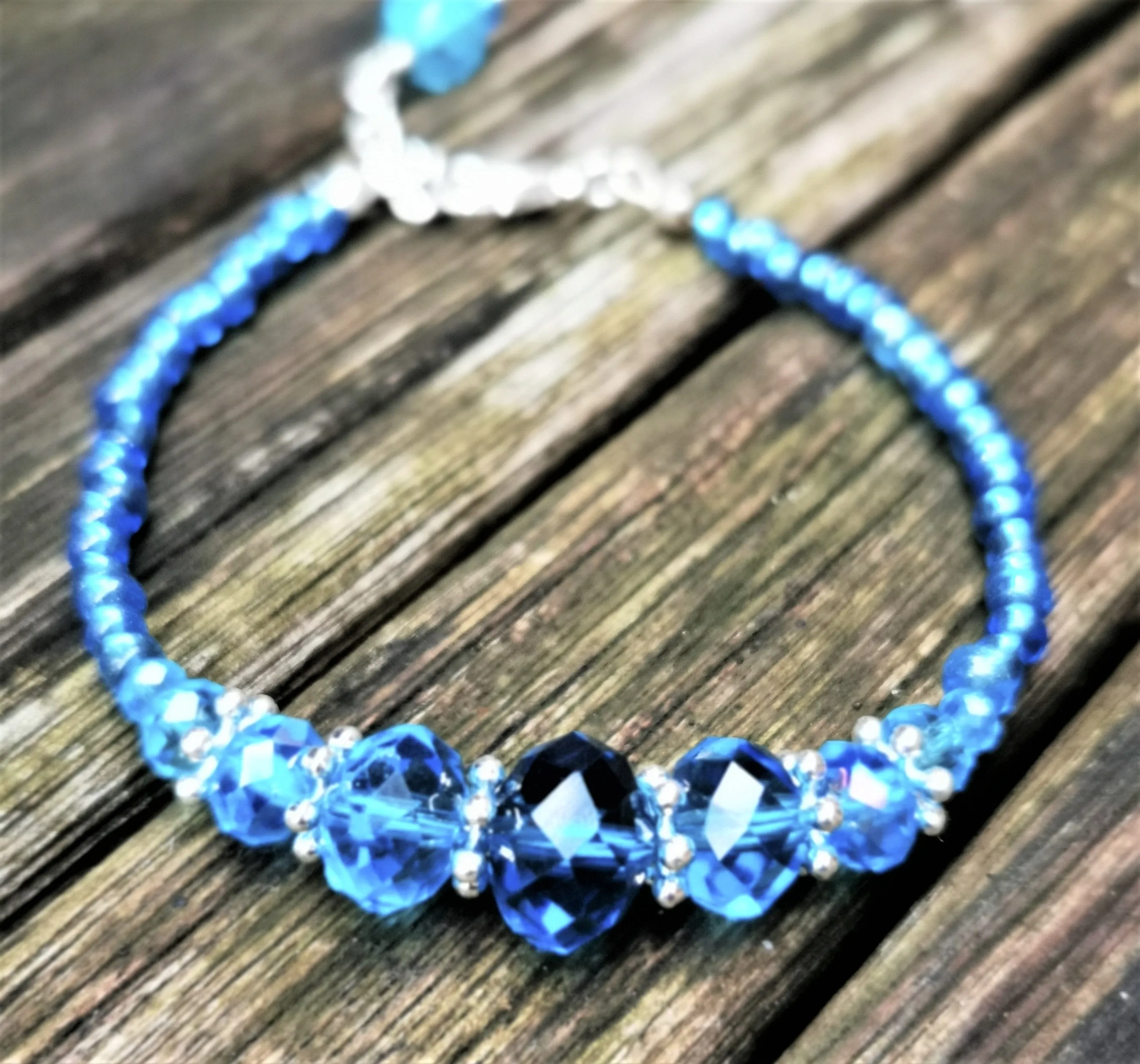 Crystal concepts bracelets, Austrian crystals with Tibetan spacers