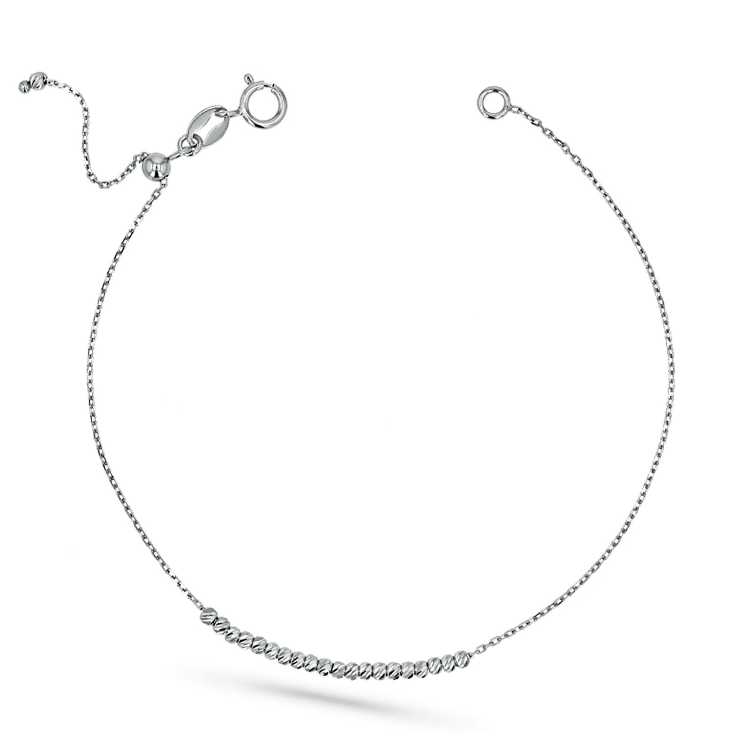 Dainty Moon Cut Strand Bracelet