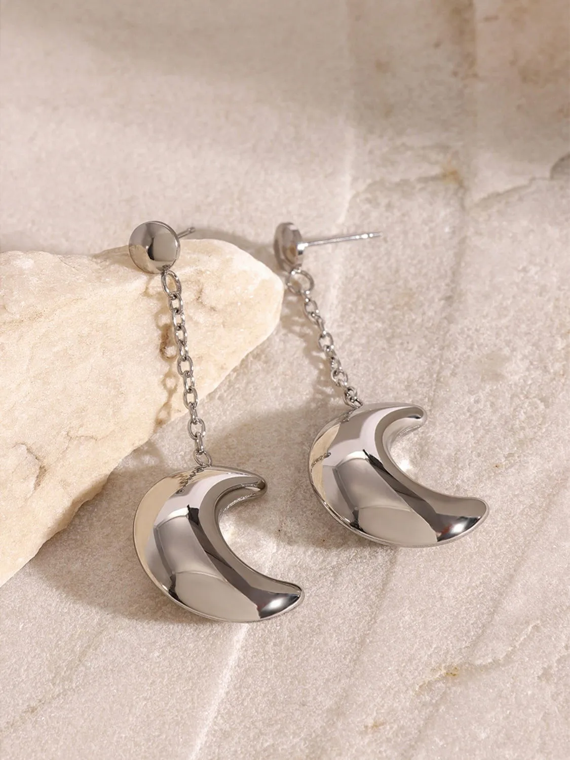 Dangle Crescent Moon Earrings for Women