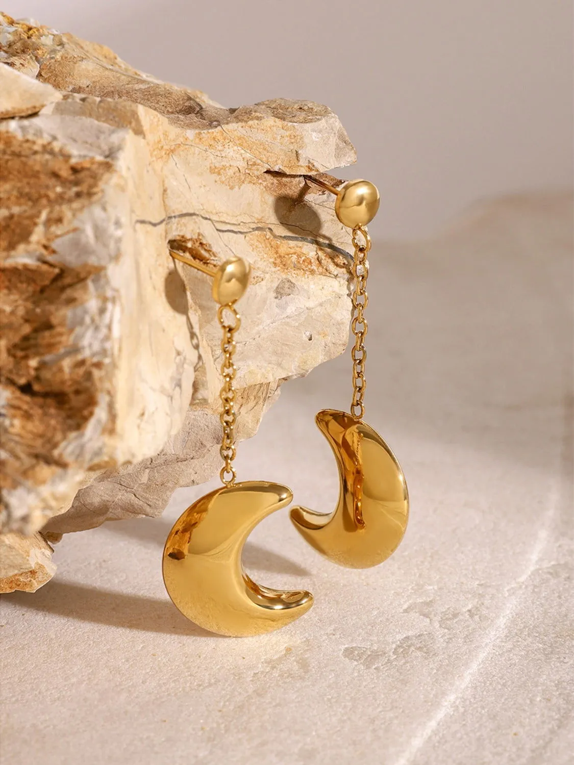 Dangle Crescent Moon Earrings for Women