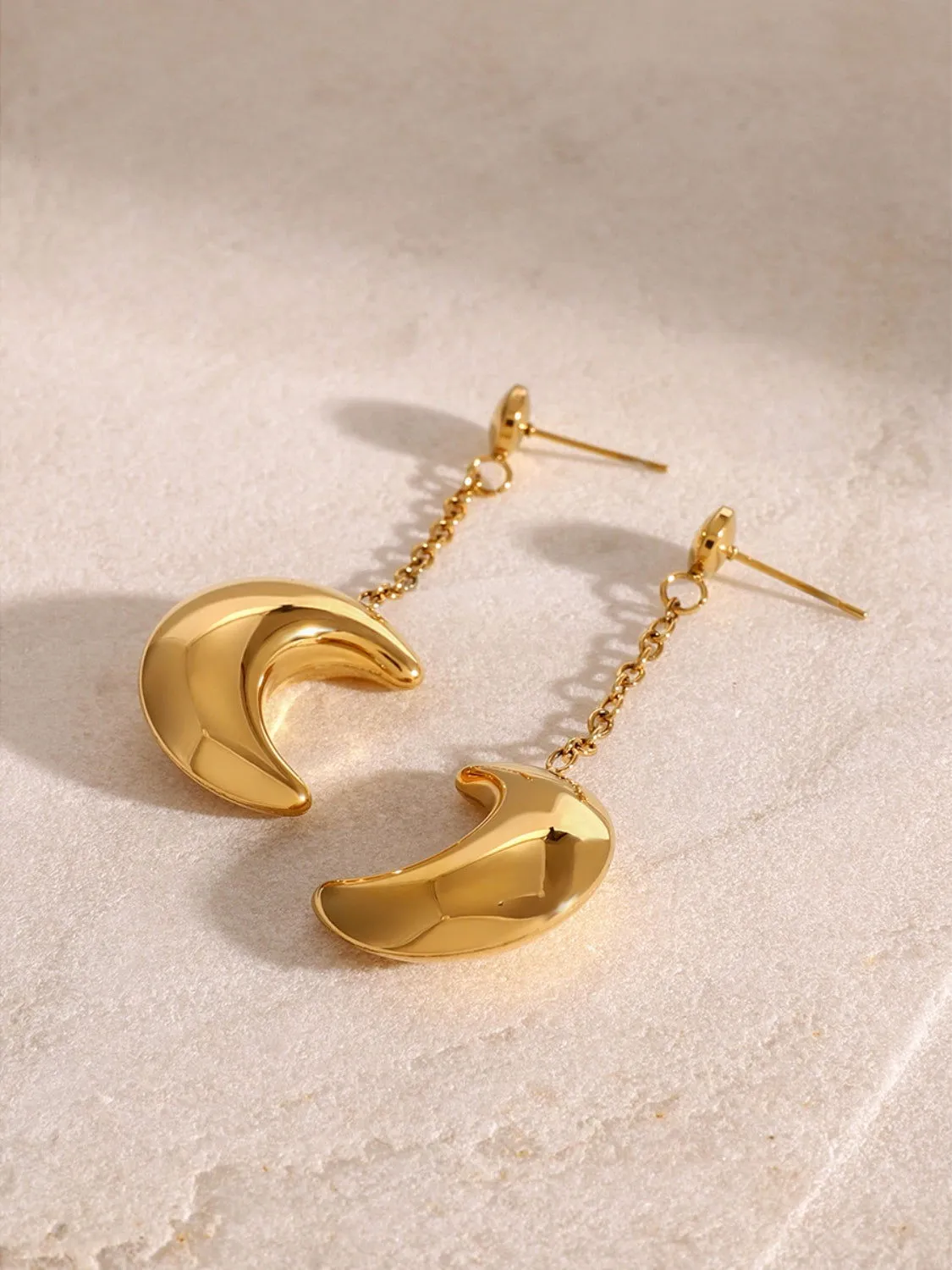 Dangle Crescent Moon Earrings for Women