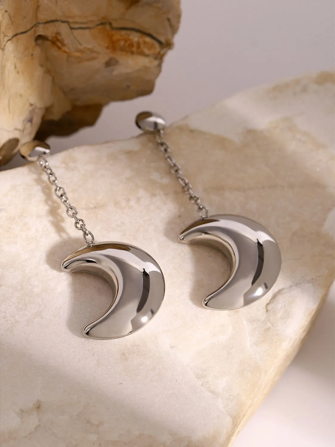 Dangle Crescent Moon Earrings for Women