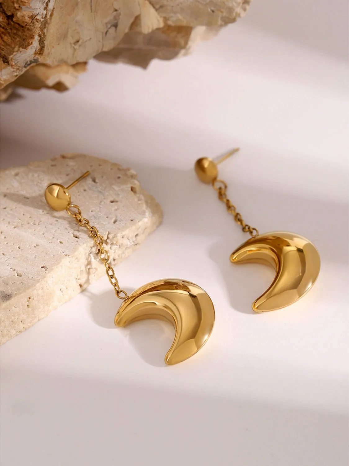 Dangle Crescent Moon Earrings for Women