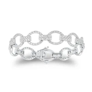 Diamond Oval Link Bracelet