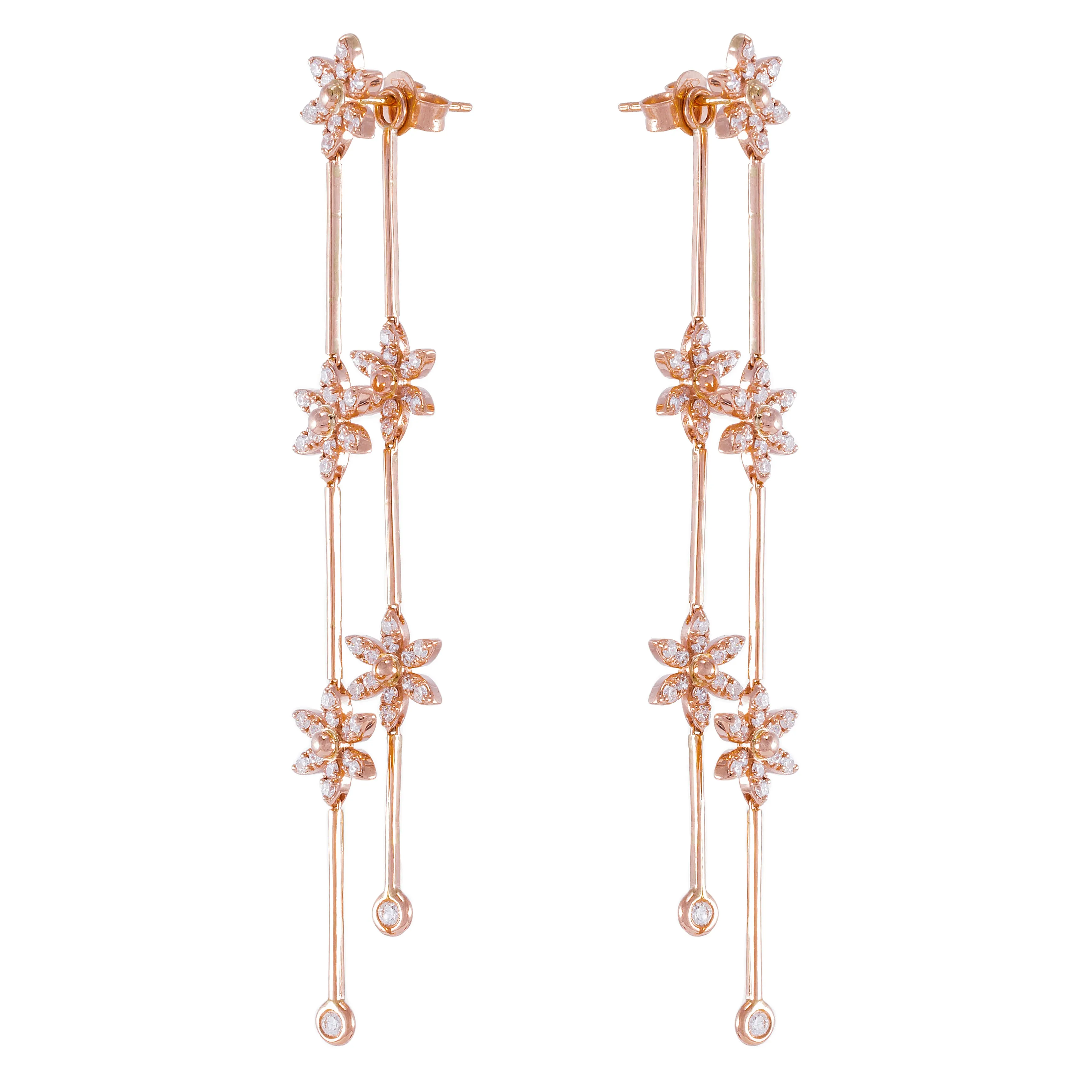 Double Petal Drop Earrings