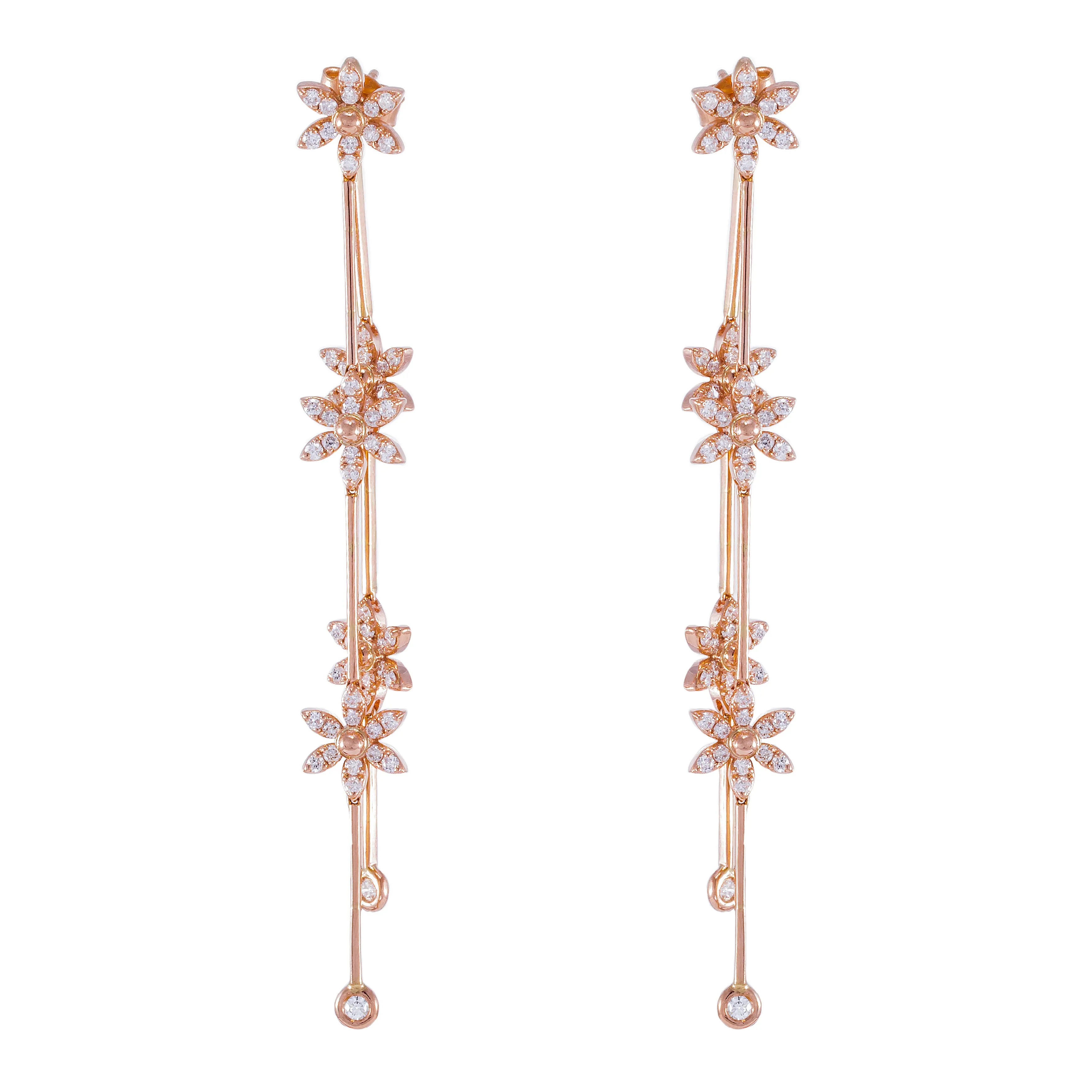 Double Petal Drop Earrings