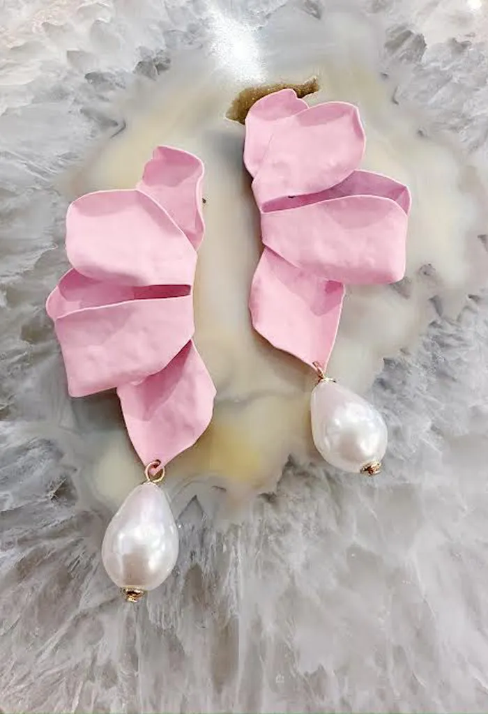 Eloise Earrings-Pink