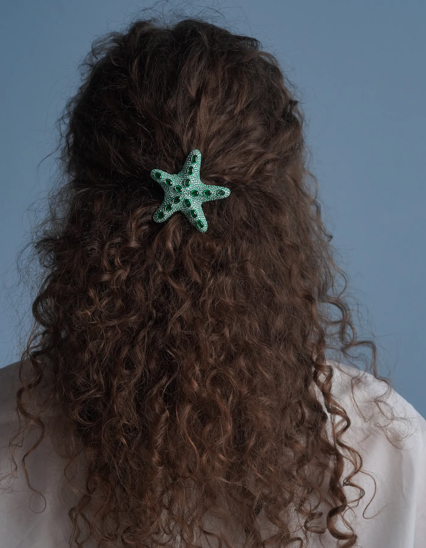 Emerald Starfish Brooch