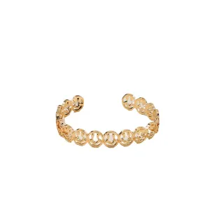 Exaggerated Hip-Hop Metal Circular Smiling Face Women's Bracelet with a Personal Touch