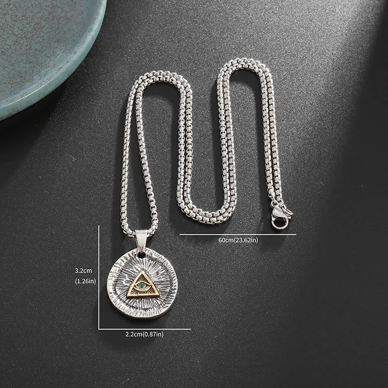 Eye Of Providence Pendant - Silver & Gold All Seeing Eye