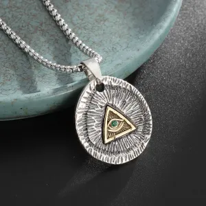 Eye Of Providence Pendant - Silver & Gold All Seeing Eye