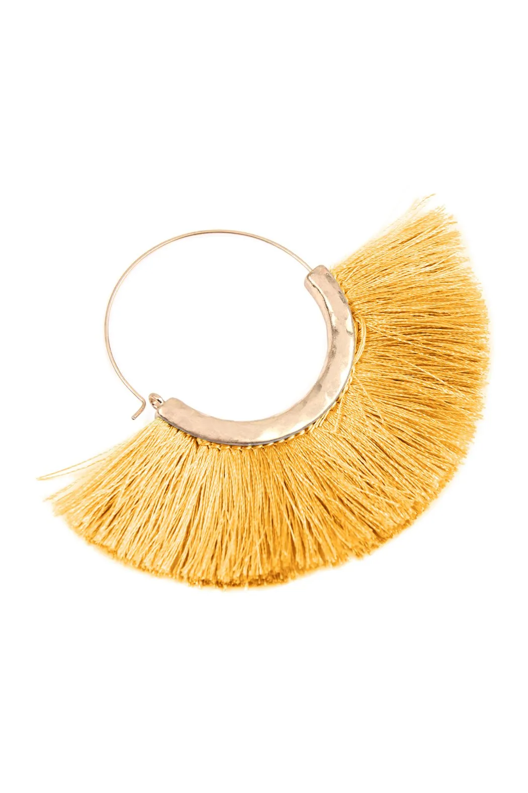 Fan Tassel Hoop Earring