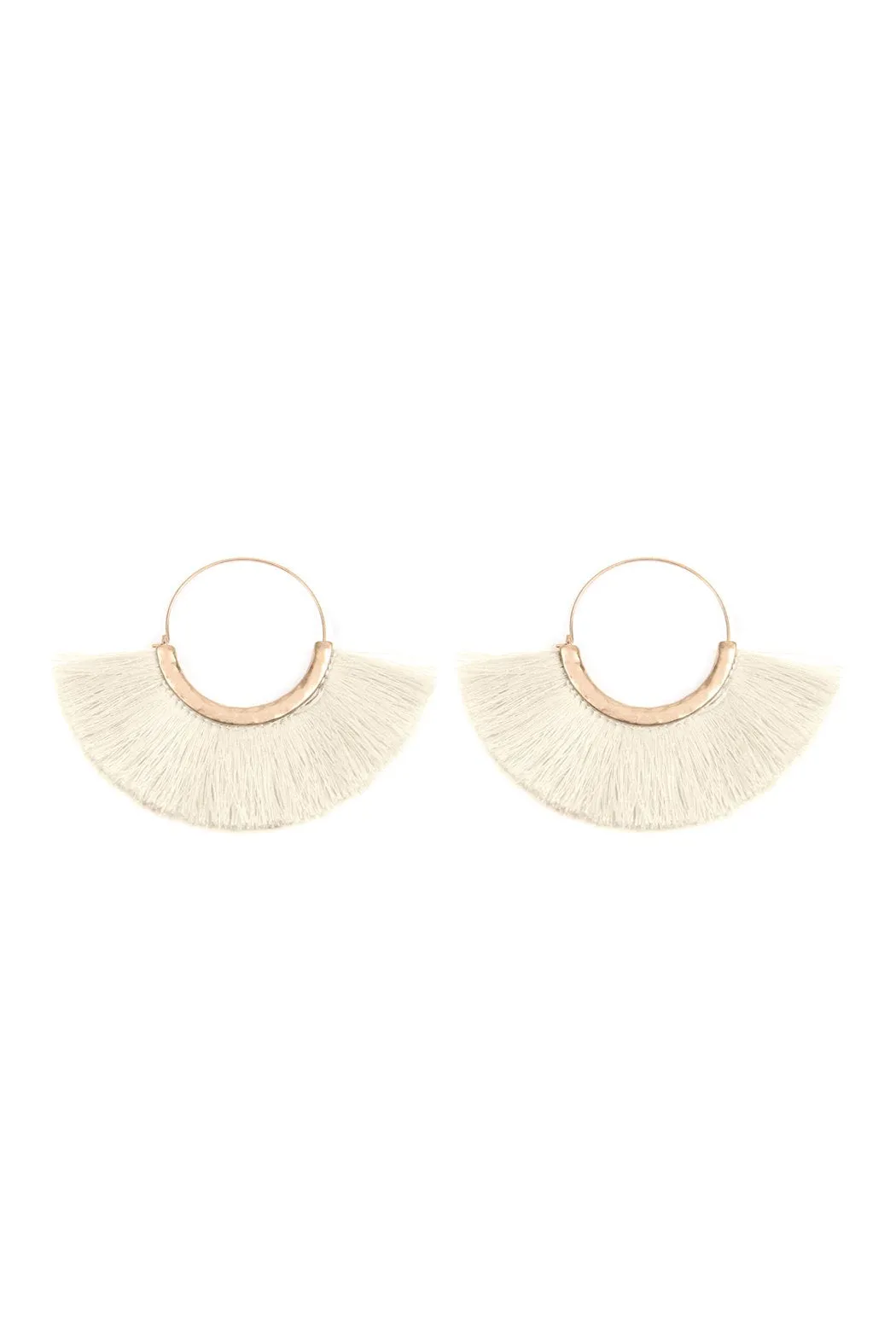 Fan Tassel Hoop Earring