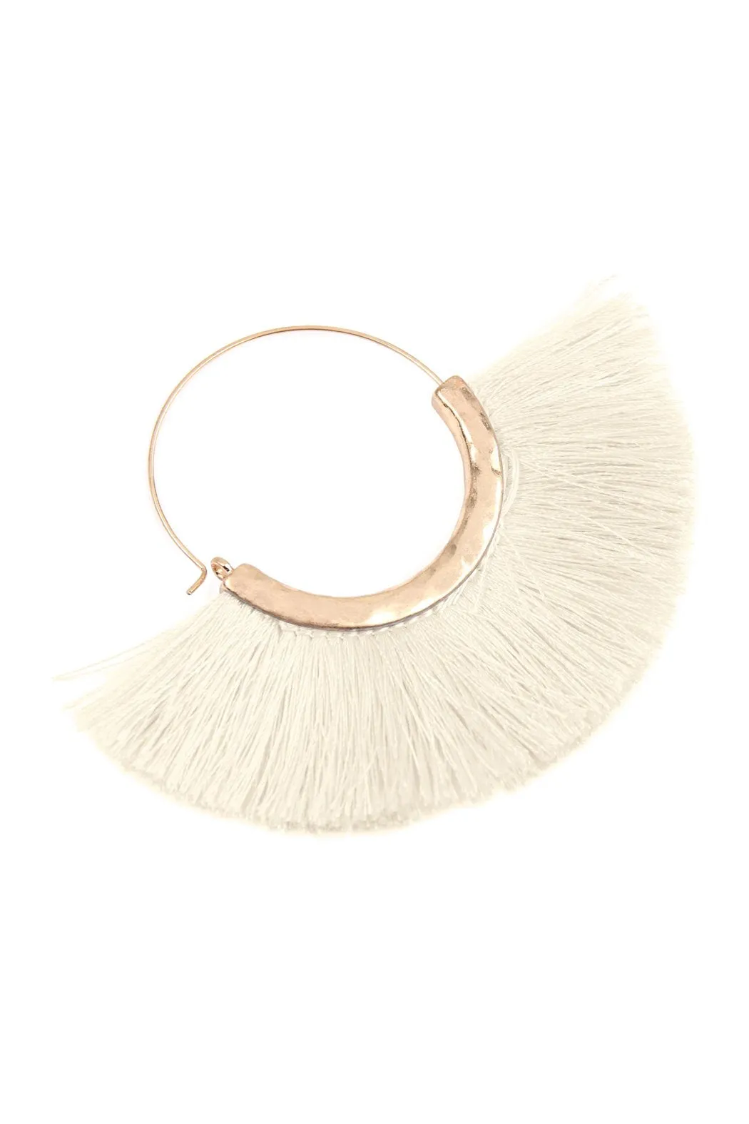 Fan Tassel Hoop Earring