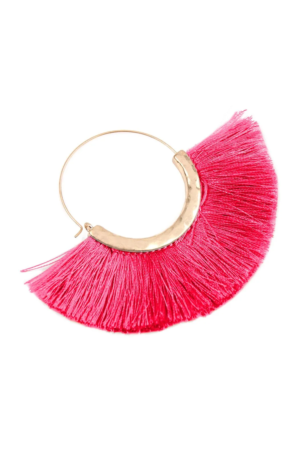 Fan Tassel Hoop Earring