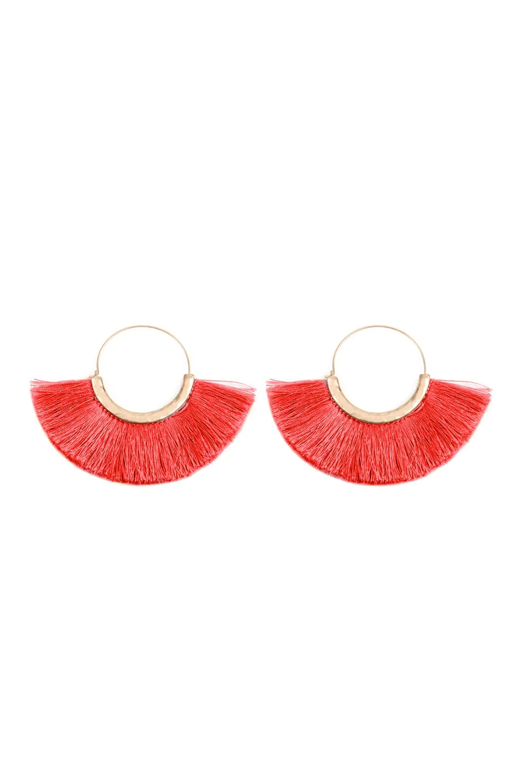 Fan Tassel Hoop Earring