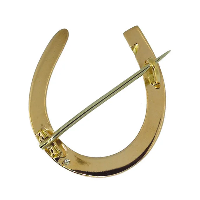 Gold Horseshoe Brooch