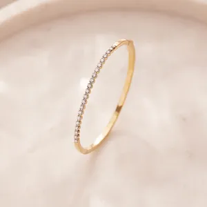 Half Eternity Diamond Oval Bracelet