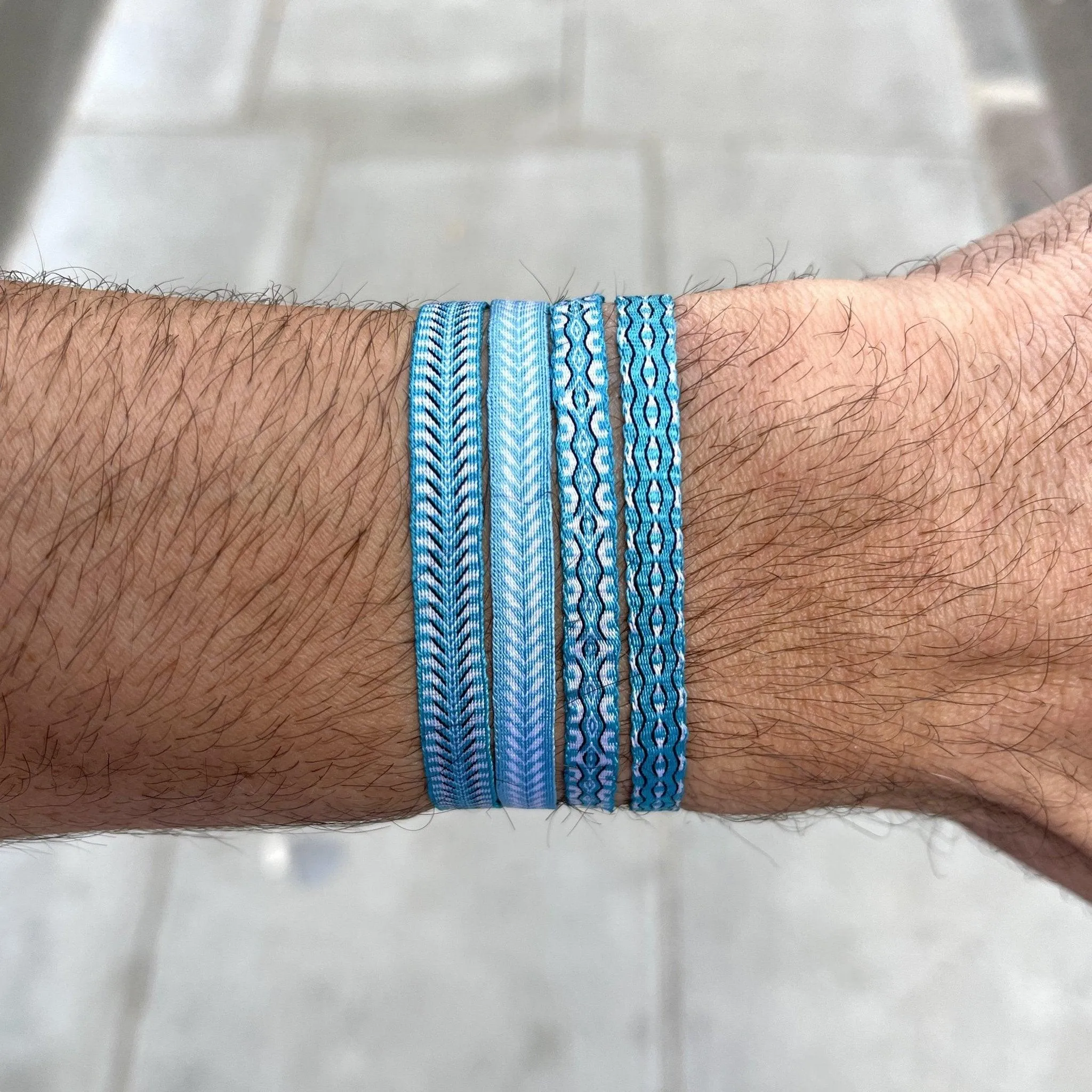 Handmade Purnama Bracelet (Light Blue/White)