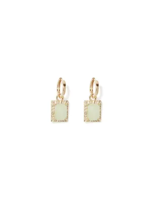 Honor Stone Drop Huggie Earrings