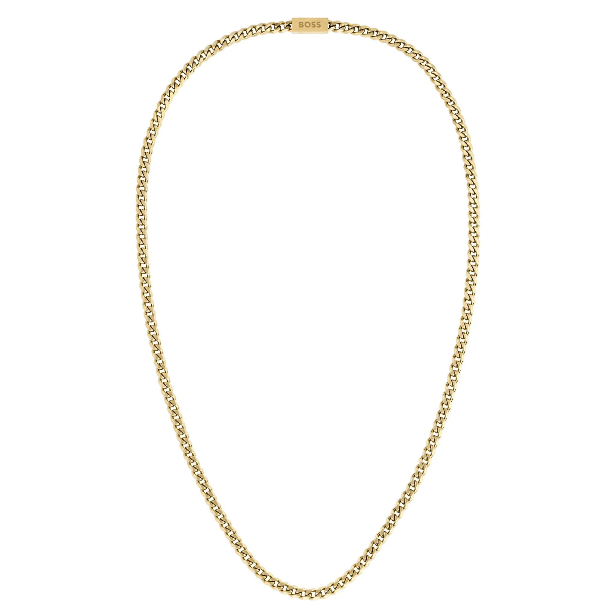 Hugo Boss Jewellery Gold Steel Men's Chain Necklace - 1580173