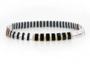 Ibiza Bracelet - Translucent Black and White