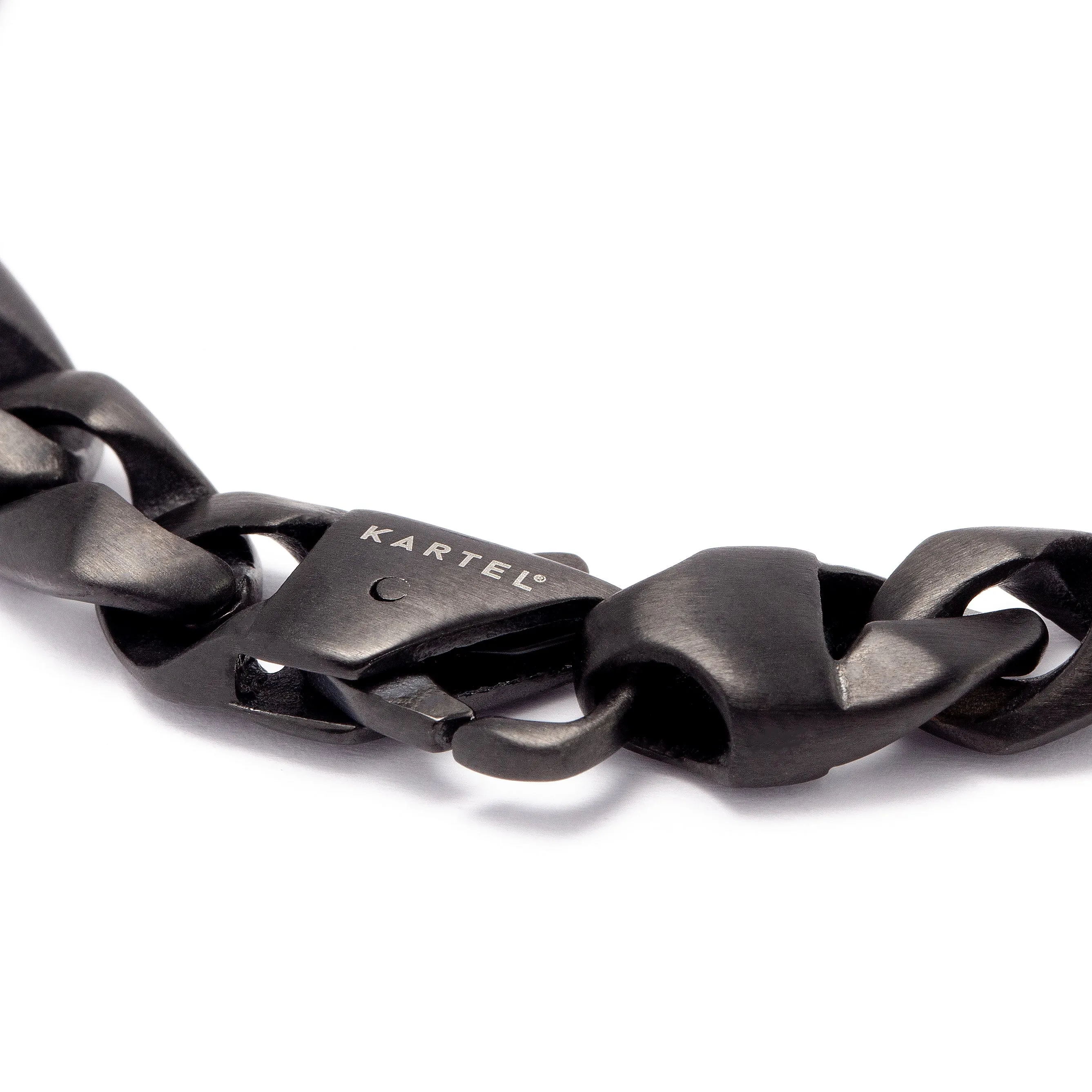 IP Black Chain Link Bracelet