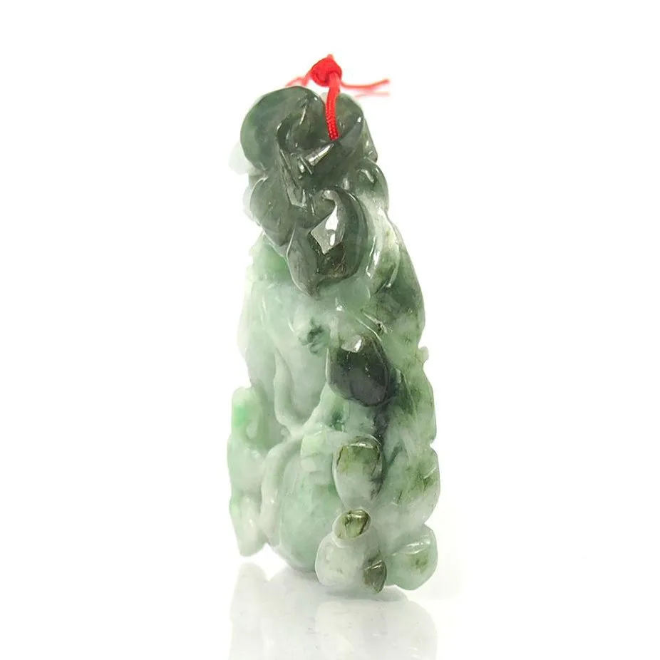 Jade Mystical Healing Gourd With Lingzhi , The Sacred Fungus of Immortality XLarge