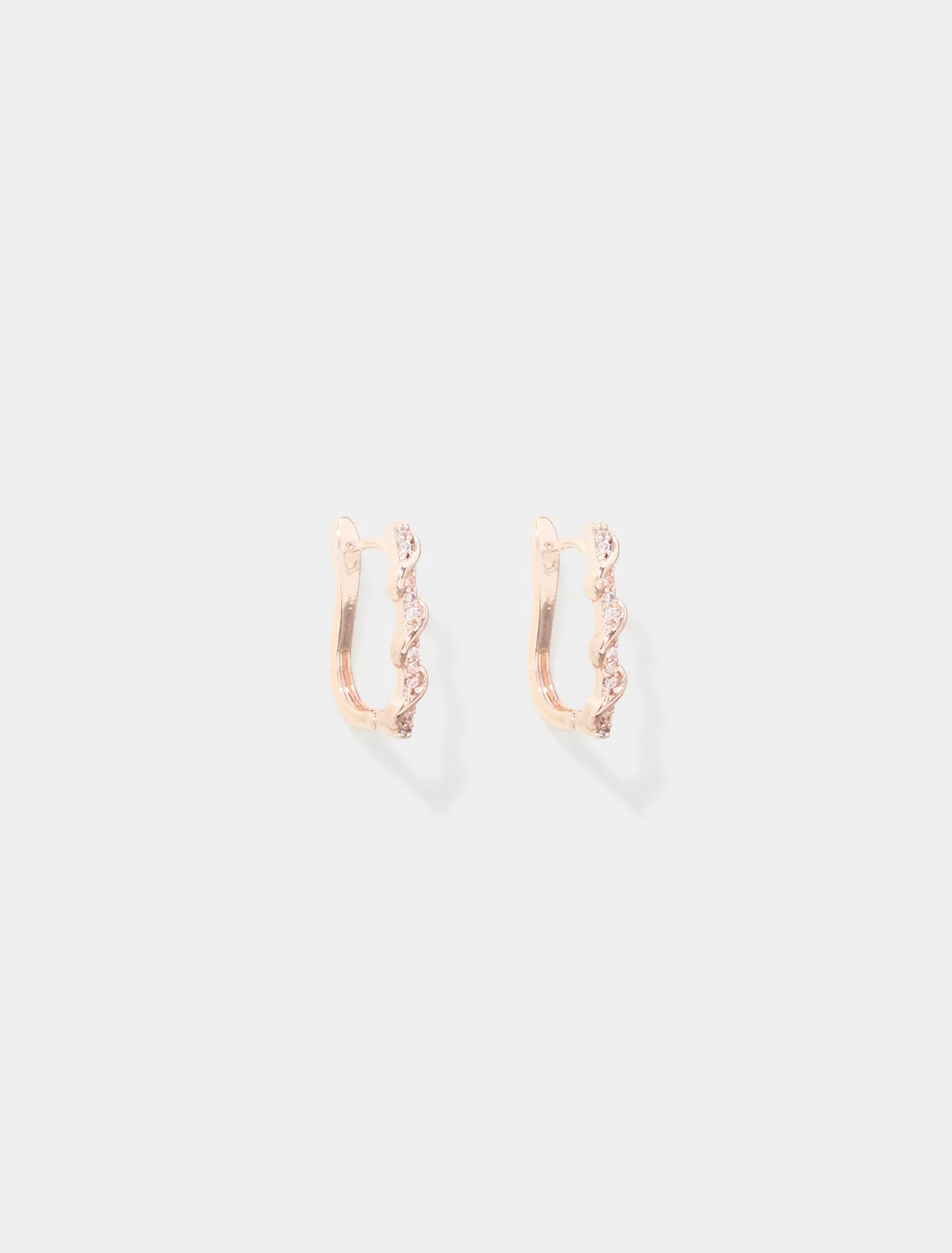 Kali Knot Stone Hoop Earrings