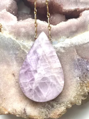 Kunzite Statement Crystal Necklace