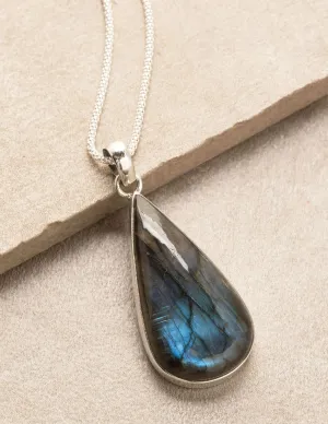 Labradorite Teardrop Necklace