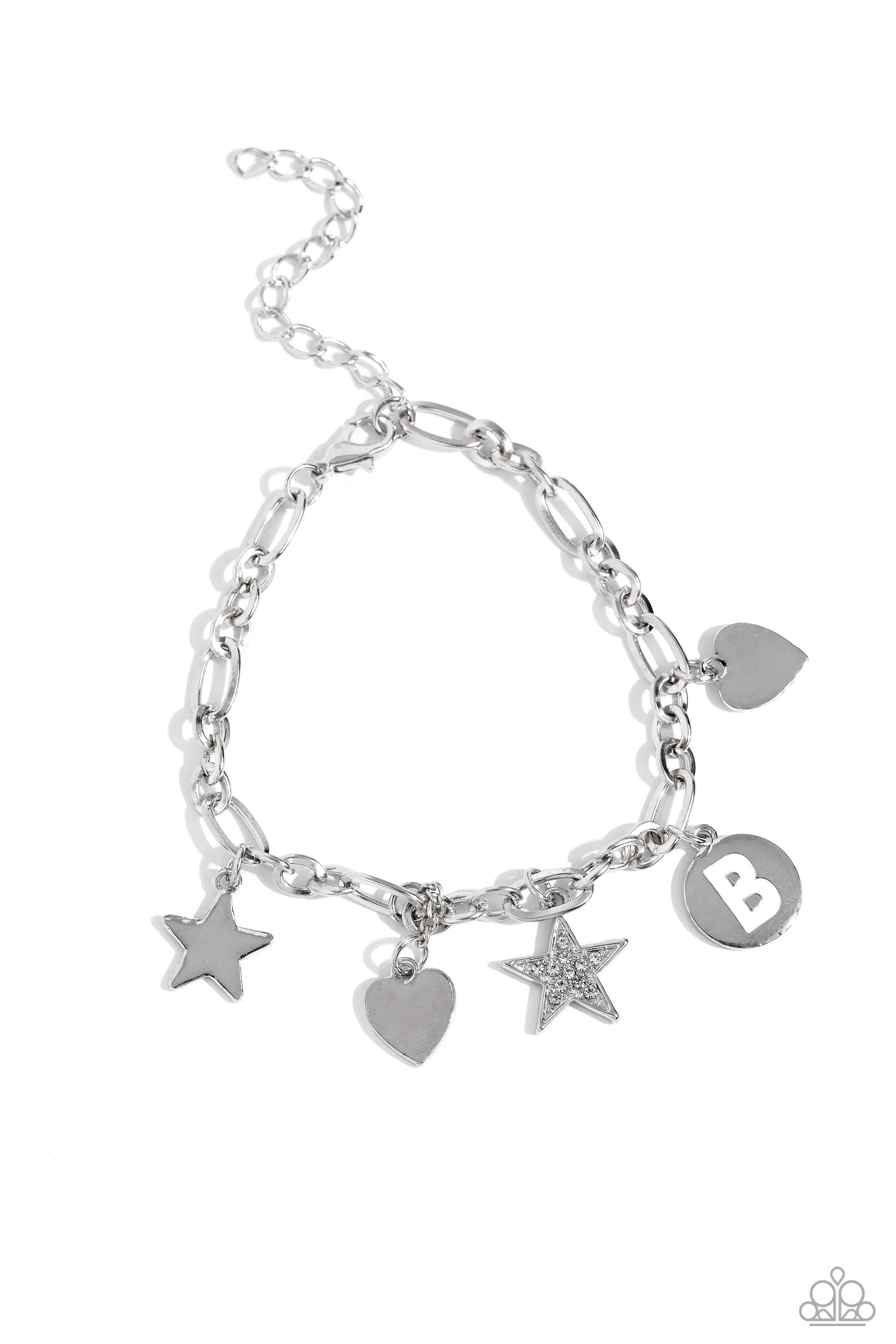 Legacy Letters - White - B Bracelet