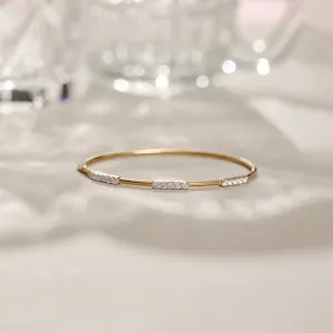 Line Diamond Oval Bracelet