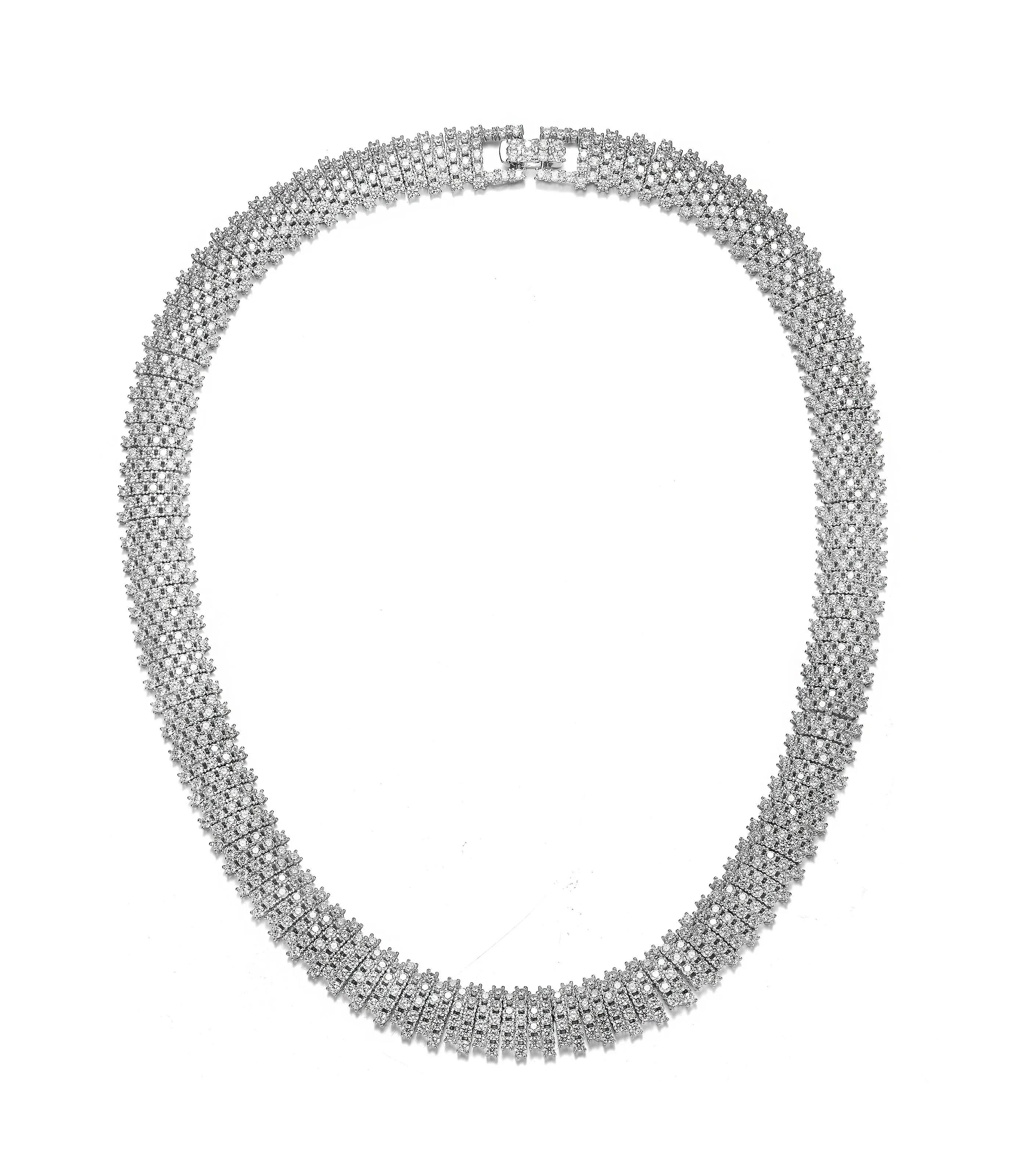 Louise Linear Pave Necklace